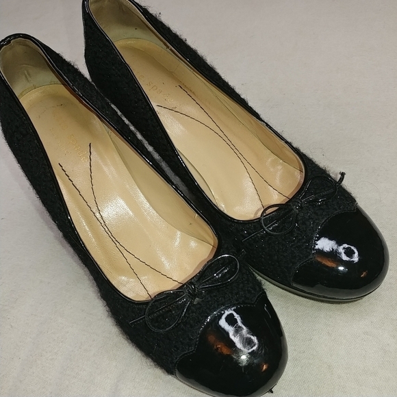 KATE SPADE Classic Black Patent Leather Chunky Blo - Picture 4 of 8